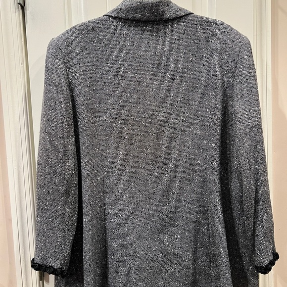 Saks Fifth Avenue Folio Collection Black Tweed Skirt Jacket Suit Set Sz 18w - Picture 4 of 7